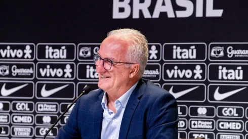 Dorival Júnior em coletiva de imprensa 
(Foto: CBF)
