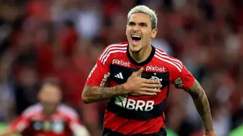 Foto: Buda Mendes/Getty Images – Pedro marca na vitória do Flamengo 
