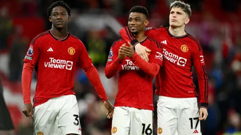 Garnacho e Mainoo balançaram as redes. Gareth Copley/Getty Images.