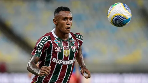 Marquinhos jogador do Fluminense durante partida contra o Bragantino no estadio Maracana pelo campeonato Brasileiro A 2024. Foto: Thiago Ribeiro/AGIF
