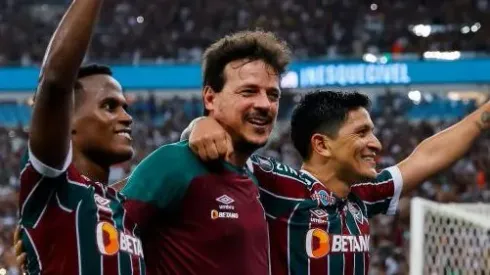 Diniz, Arias e Cano, uns dos principais protagonistas do Fluminense na última temporada.. Foto: Ricardo Moreira/Getty Images
