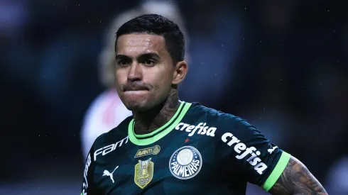 Dudu, jogador do Palmeiras, durante partida contra o Flamengo no estádio Arena Allianz Parque pelo Brasileirão Série A 2023
