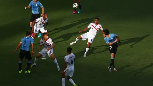 Jogo entre Uruguai x Costa Rica, na Copa do Mundo de 2014, no Brasil.  (Foto de Michael Steele/Getty Images)
