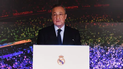 MADRID, SPAIN – MARCH 11: Florentino Perez, President of Real Madrid, at the announcement of Zinedine Zidane as Florentino Pérez, presidente do Real Madrid, em coletiva de imprensa – Foto: Denis Doyle/Getty Images
