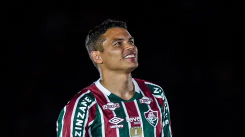 Thiago Silva foi apresentado nesta sexta-feira (7). Foto: Marcelo Gonçalves / Fluminense F.C.
