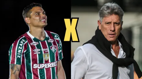 Thiago Silva e Renato Gaúcho se reencontrarão nos gramados. Foto Thiago Silva: Marcelo Gonçalves / Fluminense. Foto Renato Gaúcho: Robson Mafra/AGIF