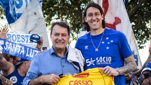 Chegada do goleiro Cássio ao Cruzeiro. Foto: Gustavo Aleixo/Cruzeiro 
