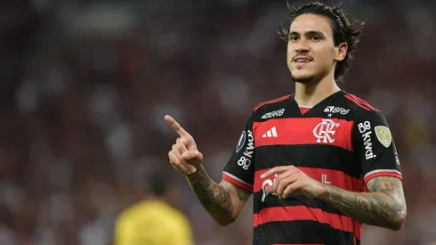 Pedro jogador do Flamengo durante partida contra o Millonarios. Foto: Thiago Ribeiro/AGIF
