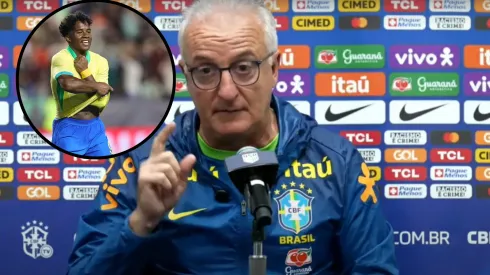 Dorival Jr., técnico da Seleção Brasileira comenta sobre Endrick. Foto Dorival: YouTube. Foto Endrick: Getty Imagens. 
