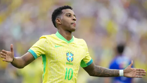 Foto: Rich Storry/Getty Images – Rodrygo marcou o gol da Seleção