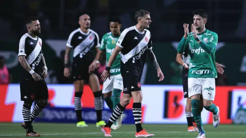 Piquerez jogador do Palmeiras comemora seu gol durante partida contra o Vasco. Foto: Ettore Chiereguini/AGIF
