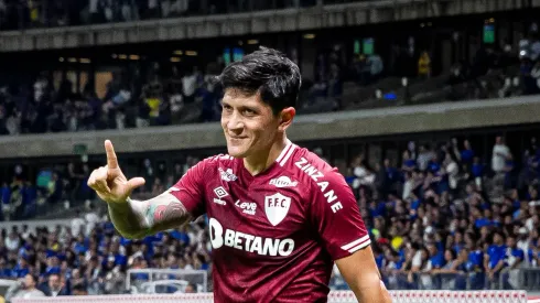 Cano comemora gol do Fluminense no Mineirão. Foto: Fernando Moreno/AGIF