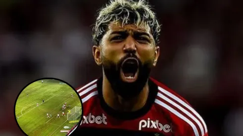 Júnior Pedrosa, empresário de Gabigol, acompanhou vitória do Palmeiras no Allianz – Fotos: Marcelo Cortes/CRF e Reprodução/Instagram
