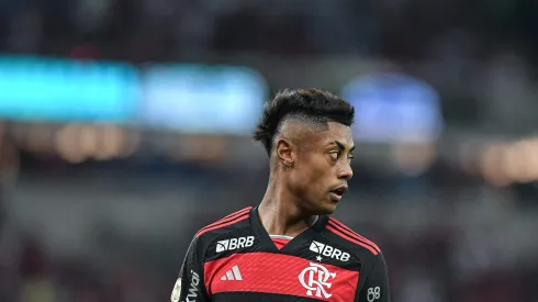 Bruno Henrique jogador do Flamengo durante partida. Foto: Thiago Ribeiro/AGIF

