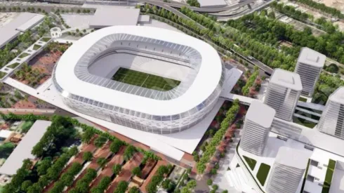 Diretoria divulgou imagem do novo estádio 
