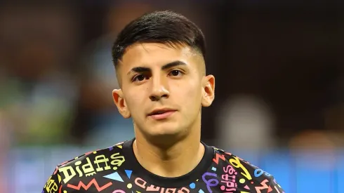 ATLANTA, GEORGIA – SEPTEMBER 16: Thiago Almada #10 of Atlanta United warms-up prior to a match against Inter Miami CF at Mercedes-Benz Stadium on September 16, 2023 in Atlanta, Georgia. 
