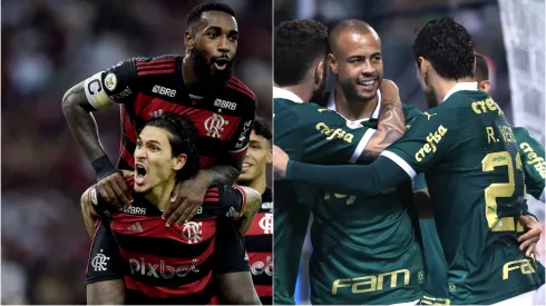 Flamengo e Palmeiras em 2024. Foto: Alexandre Loureiro/Marcello Zambrana/AGIFAGIF
