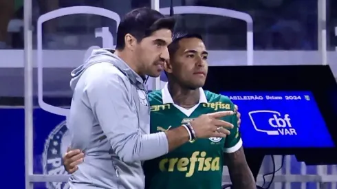 Dudu e Abel Ferreira, atacante e treinador do Palmeiras – Foto: Marcello Zambrana/AGIF
