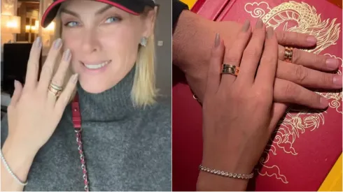 Ana Hickmann ficou noiva de Edu Guedes. Foto 1: Reprodução/Youtube; Foto 2: Divulgação
