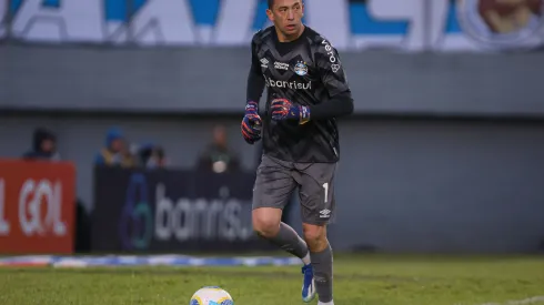 Marchesin goleiro do Gremio durante partida contra o Fluminense. Foto: Maxi Franzoi/AGIF
