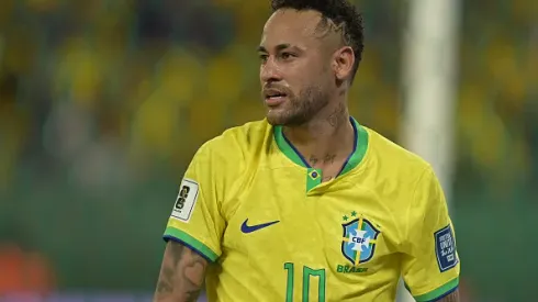 CUIABA, BRAZIL - OCTOBER 12: Neymar Jr. of Brazil looks on during a FIFA World Cup 2026 Qualifier match between Brazil and Venezuela at Arena Pantanal on October 12, 2023 in Cuiaba, Brazil. (Photo by Pedro Vilela/Getty Images)