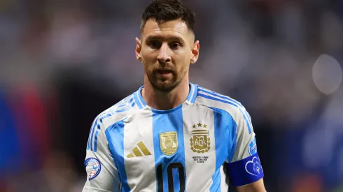 ATLANTA, GEORGIA – JUNE 20: Lionel Messi of Argentina looks on during the CONMEBOL Copa America group A match between Argentina and Canada at Mercedes-Benz Stadium on June 20, 2024 in Atlanta, Georgia. (Photo by Hector Vivas/Getty Images)
