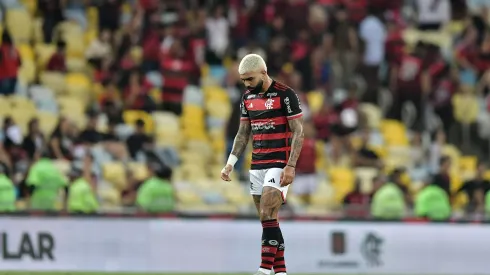 Gabi jogador do Flamengo em derrota contra o Fortaleza. Foto: Thiago Ribeiro/AGIF
