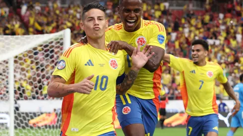 James Rodriguez da Colombia comemorando gol pela Copa América. (Foto de Jamie Squire/Getty Images)
