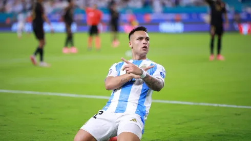 Lautaro Martinez é o artilheiro da Copa América. (Foto de Hector Vivas/Getty Images)
