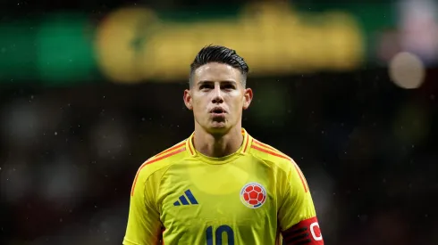 MADRID, SPAIN – MARCH 26: James Rodriguez of Colombia reacts during the friendly match between Romania and Colombia at Civitas Metropolitan Stadium on March 26, 2024 in Madrid, Spain. (Photo by Gonzalo Arroyo Moreno/Getty Images) (Photo by Gonzalo Arroyo Moreno/Getty Images)
