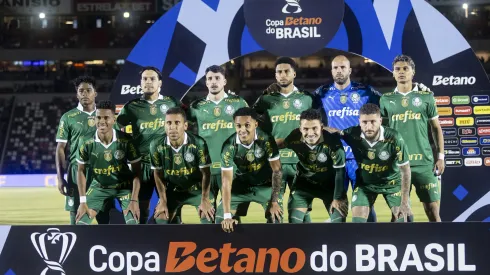 Jogadores do Palmeiras posam para foto antes na partida contra Botafogo-SP pela Copa Do Brasil 2024. Foto: Gabriel Cordeiro/AGIF
