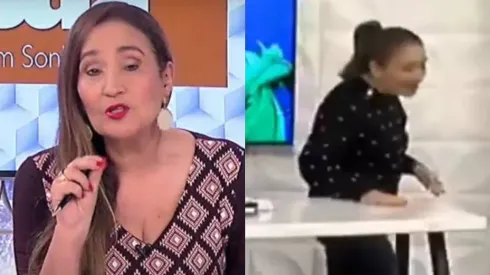 Sonia Abrão caiu durante apresentação de programa – Foto: RedeTV
