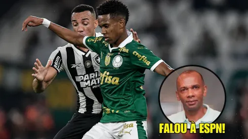 Pai de Estêvão revelou estado físico do craque do Palmeiras após entorse – Fotos: Thiago Ribeiro/AGIF e Divulgação/Palmeiras
