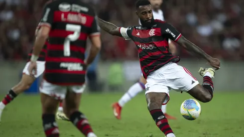 Gerson jogador do Flamengo durante partida. Foto: Jorge Rodrigues/AGIF
