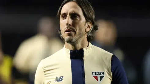 SAO PAULO, BRAZIL - JUNE 27: Luis Zubeldia, head coach of Sao Paulo looks on during a match between Sao Paulo and Criciuma as part of Brasileirao Series A 2024 at MorumBIS on June 27, 2024 in Sao Paulo, Brazil. (Photo by Alexandre Schneider/Getty Images)
