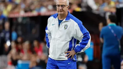 LAS VEGAS, NEVADA – JULY 06: Head coach Dorival Junior of Brazil looks on prior to during the CONMEBOL Copa America 2024 quarterfinal match between Uruguay and Brazil at Allegiant Stadium on July 06, 2024 in Las Vegas, Nevada. (Photo by Kevork Djansezian/Getty Images)
