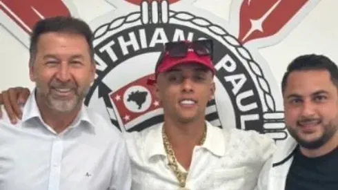 Presidente do Corinthians recebeu Buzeira no CT – Foto: Reprodução/Instagram.
