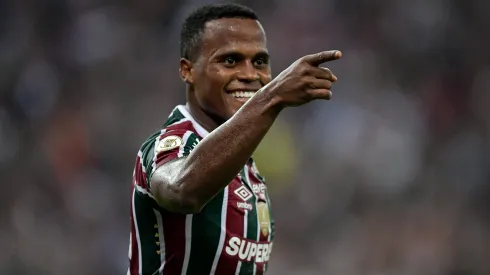RJ – RIO DE JANEIRO – 24/07/2024 – BRASILEIRO A 2024, FLUMINENSE X PALMEIRAS – Arias jogador do Fluminense comemora seu gol durante partida contra o Palmeiras no estadio Maracana pelo campeonato Brasileiro A 2024. Foto: Thiago Ribeiro/AGIF