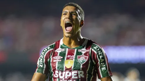 Kauã Elias comemorando gol no Campeonato Brasileiro
