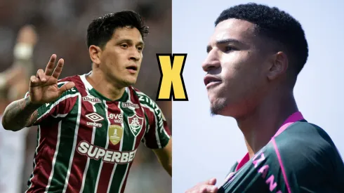 Germán Cano e Kauã Elias disputam vaga no ataque do Fluminense. 
