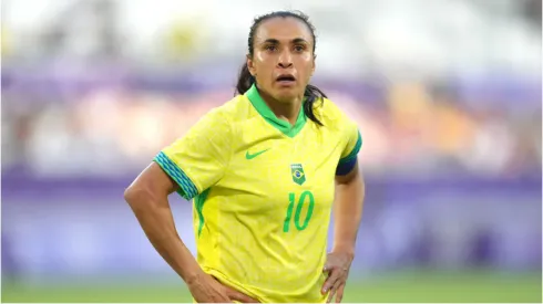 Foto: Juan Manuel Serrano Arce/Getty Images – Marta em jogo do Brasil.
