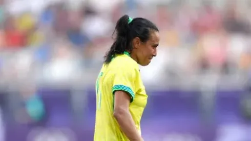 Marta expulsa no jogo da Seleção Brasileira. Foto: Juan Manuel Serrano Arce/Getty Images
