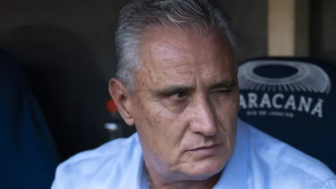 Tite no Flamengo no duelo contra o Palmeiras na Copa do Brasil. Foto: Jorge Rodrigues/AGIF
