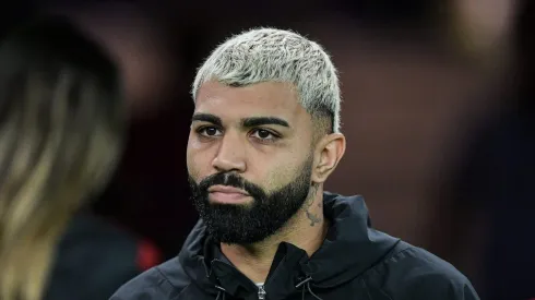 Gabigol durante a vitória sobre o Palmeiras. Foto: Thiago Ribeiro/AGIF
