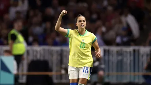 Gabi Portilho comemorando o gol da vitória do Brasil contra a França nas Olimpíadas 2024
(Photo by Robert Cianflone/Getty Images)
