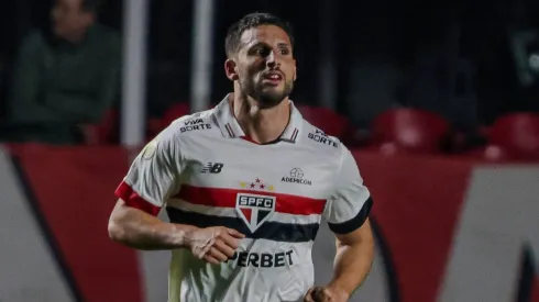 Calleri em jogo do São Paulo x Flamengo, no MorumBIS, pela 21ª rodada.
