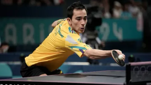 Hugo Calderano perdeu o bronze no tênis de mesa nas Olimpíadas 2024. Foto: Alexandre Loureiro/COB
