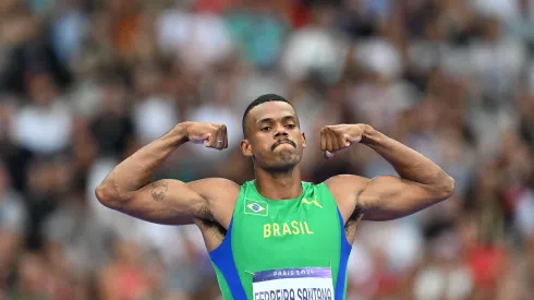 240803 &#8212; PARIS, Aug. 3, 2024 &#8212; Jose Fernando Ferreira Santana of Brazil reacts during the men s decathlon javelin throw of athletics at the Paris 2024 Olympic Games, Olympische Spiele, Olympia, OS in Paris, France, Aug. 3, 2024.  PARIS2024 FRANCE-PARIS-OLY-ATHLETICS-DECATHLON-MEN SongxYanhua PUBLICATIONxNOTxINxCHN
