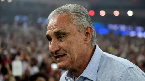 Tite técnico do Flamengo durante partida contra o Palmeiras.  Foto: Thiago Ribeiro/AGIF
