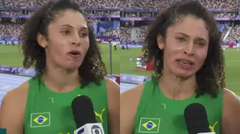 Valdileia Martins se emociona ao falar sobre trajetória olímpica e lesão – Foto: Globo
